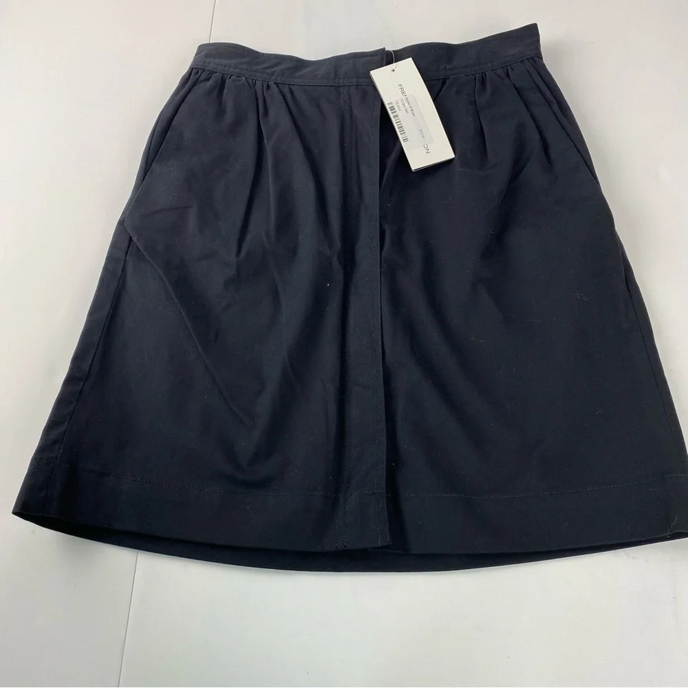 French Connection Womens 2 Black Mini Skirt Full Zip NWT MSRP $78